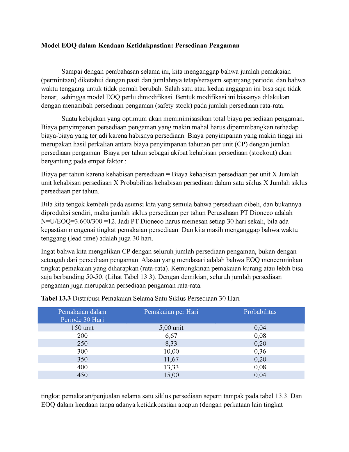 Materi 12-13 - Manajemen Persediaan - Model EOQ Dalam Keadaan ...