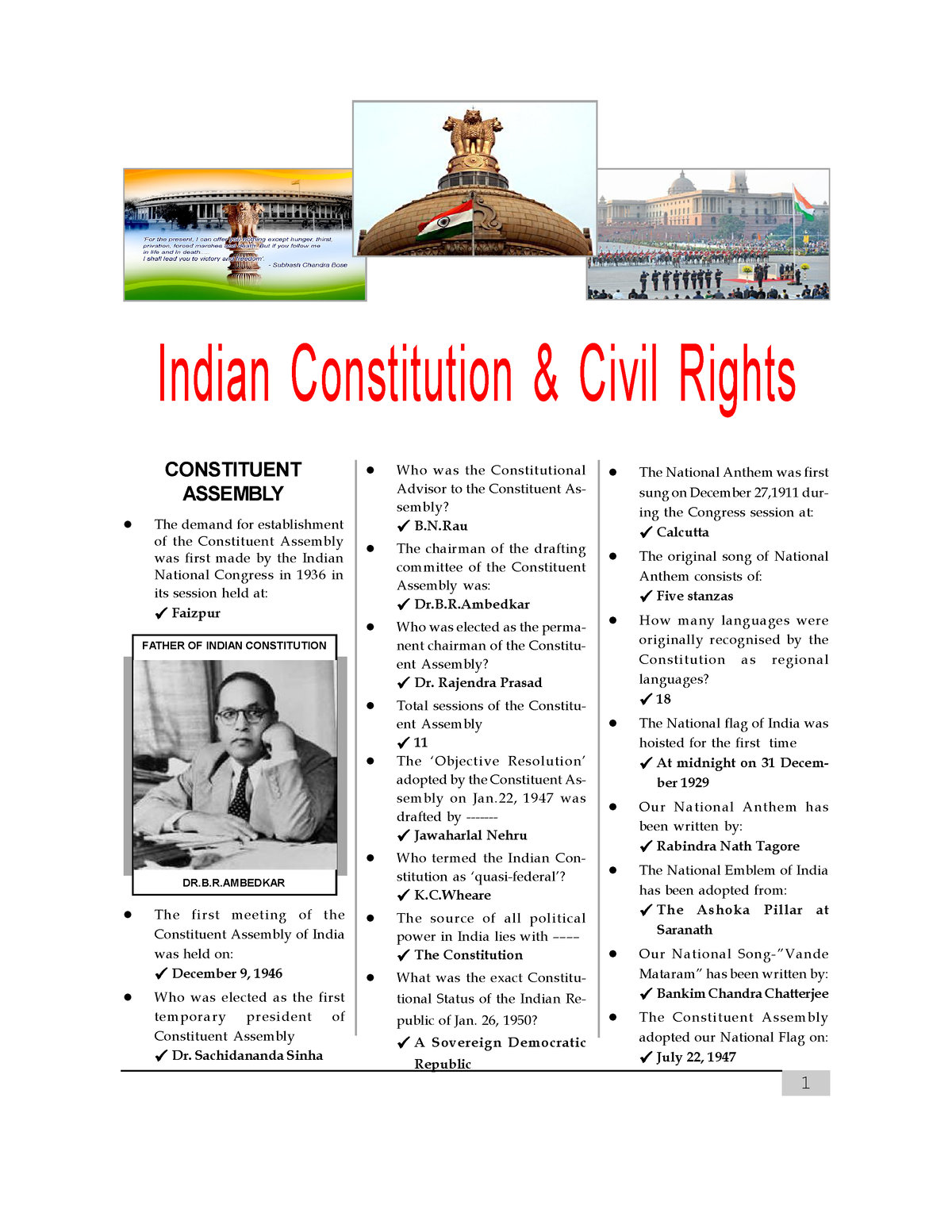 Indian Constitution - It's Lecture Notes - CONSTITUENT ASSEMBLY The ...