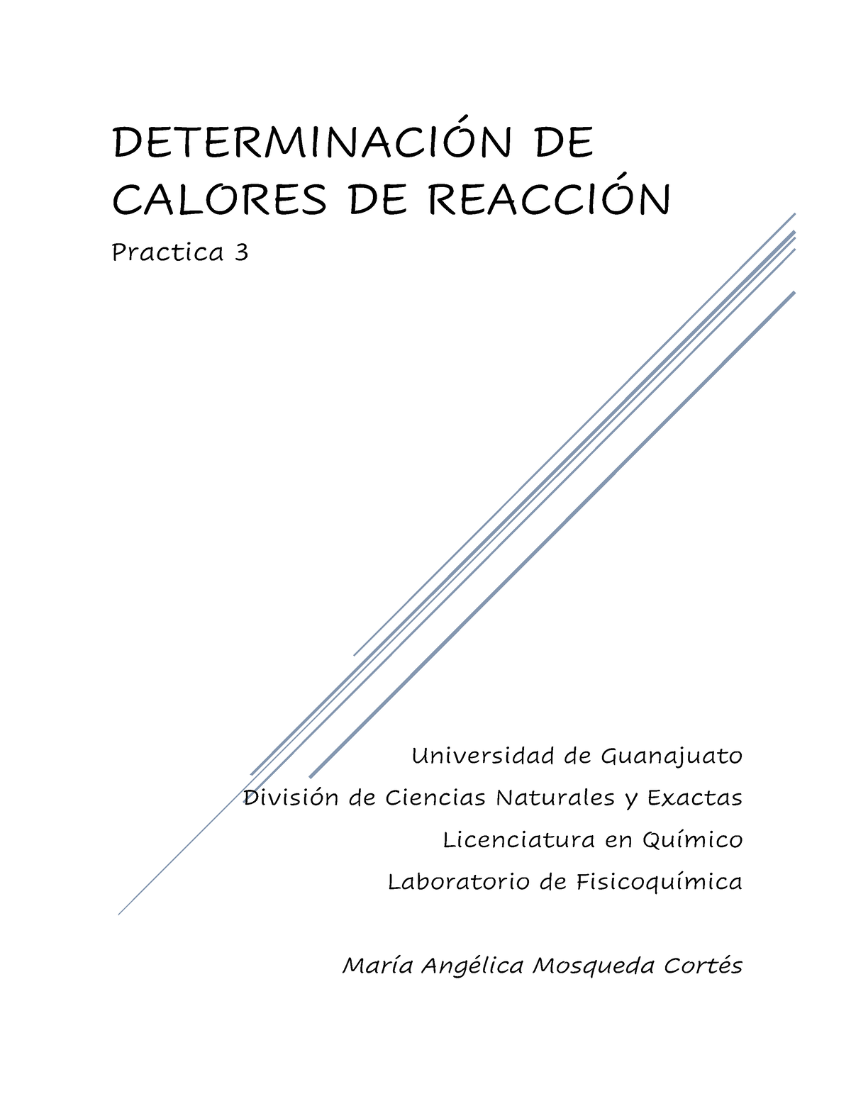 Determinacion De Calores De Reaccion 1 - DETERMINACI”N DE CALORES DE ...