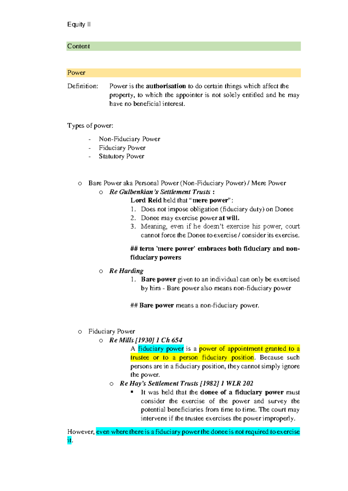 Equity II - Trust & Power - Part 2 - Equity II Content Power Definition ...
