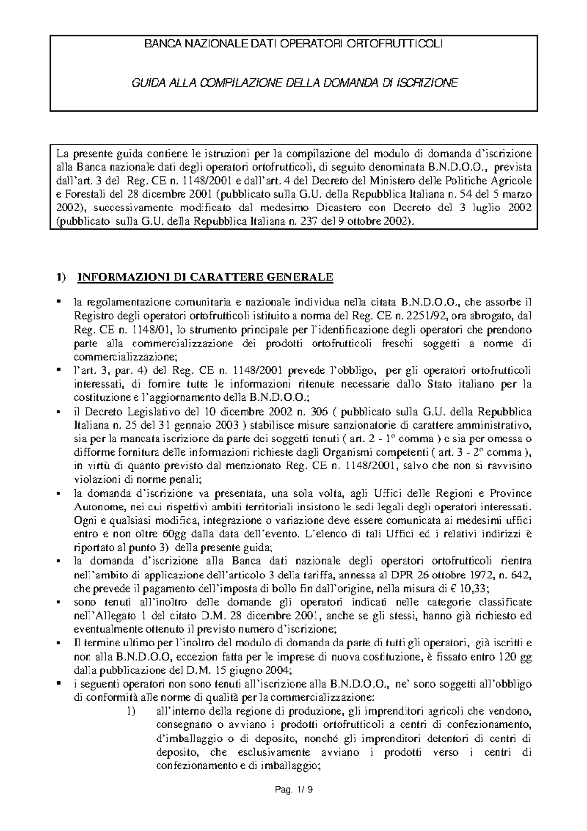 Guida compilazione modello - GUIDA ALLA COMPILAZIONE DELLA DOMANDA DI ...