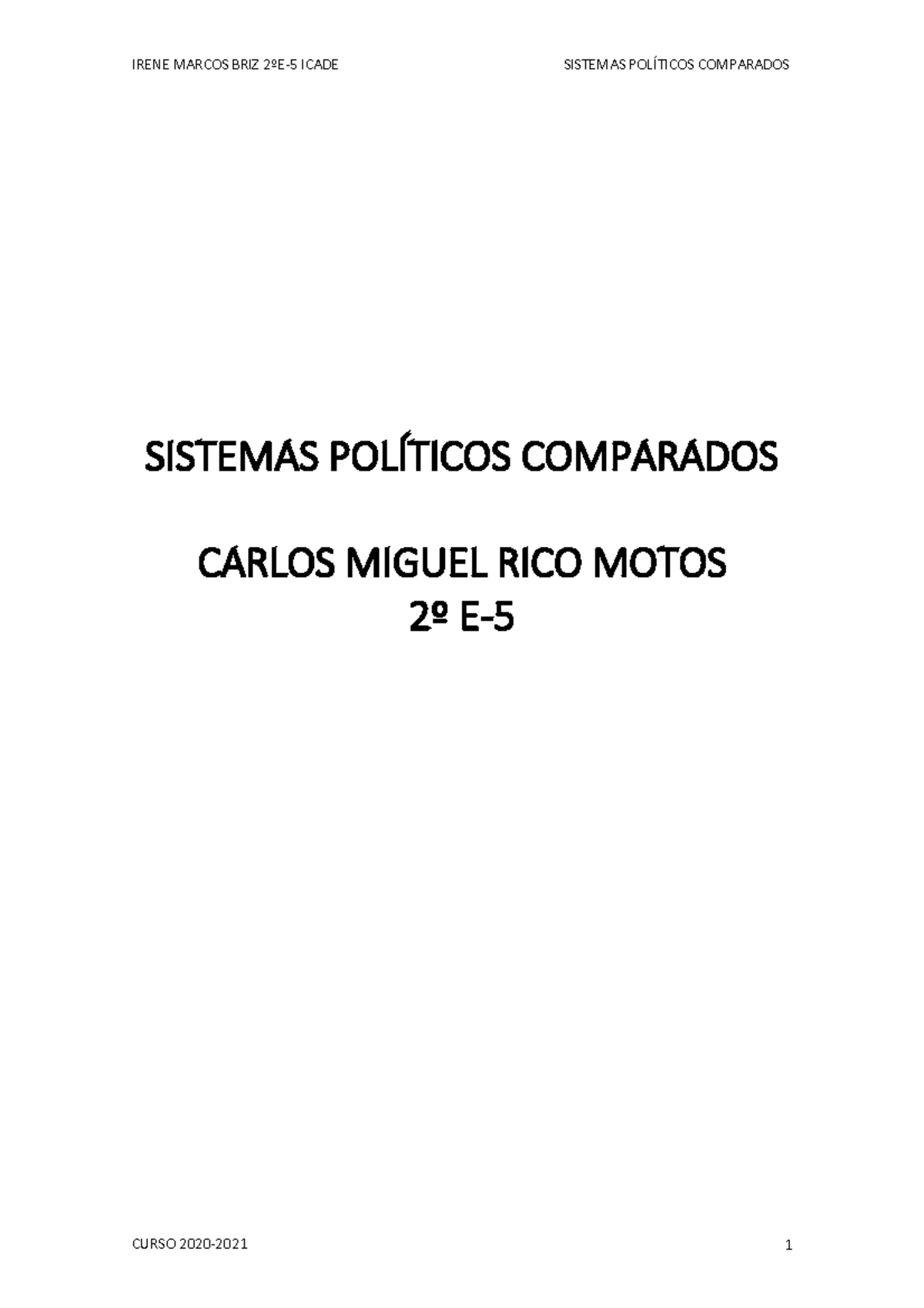 Sistemas Políticos Comparados Apuntes - SISTEMAS POLÍTICOS COMPARADOS ...