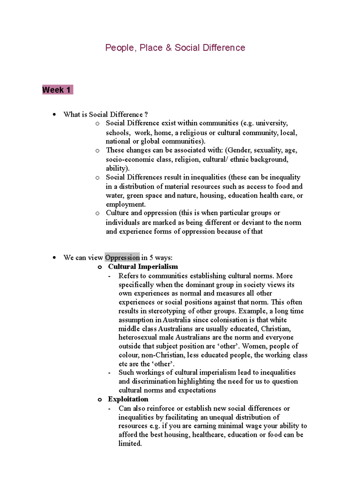 PPSD Notes - Lecture 1 Summary - 102170 - UWS - Studocu