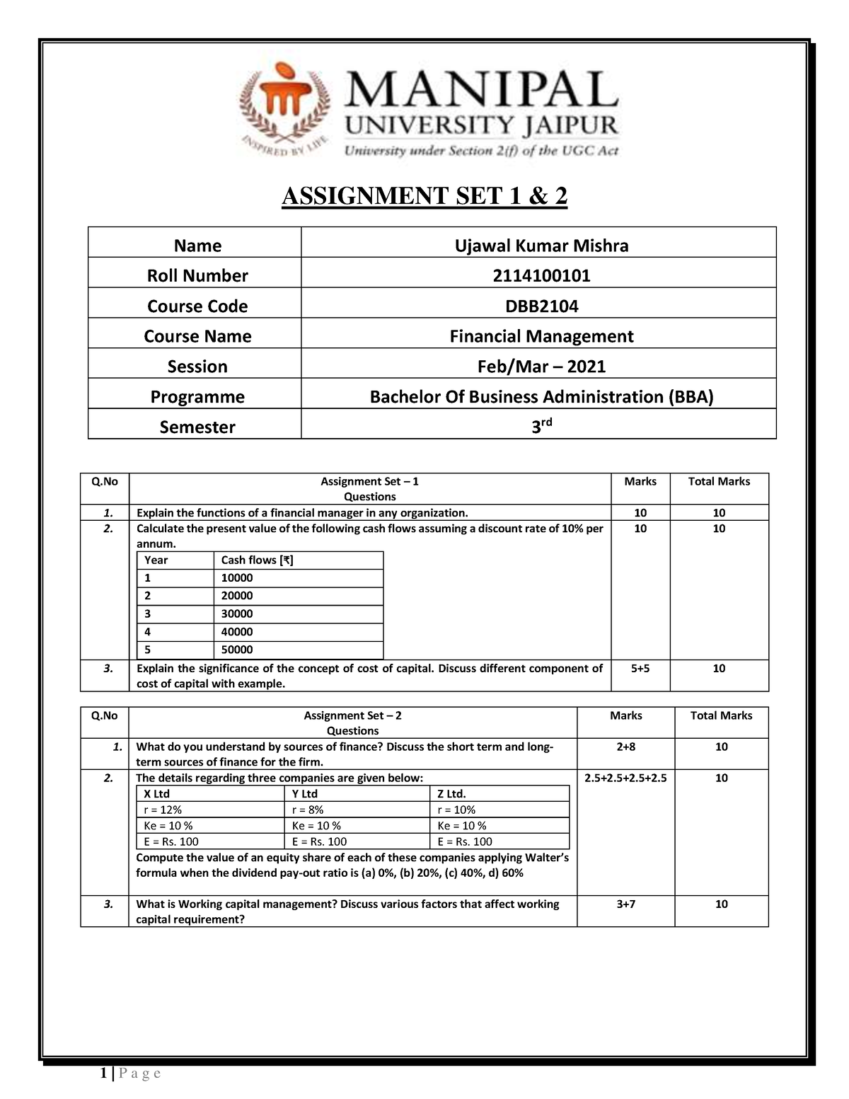 how to make bba assignment