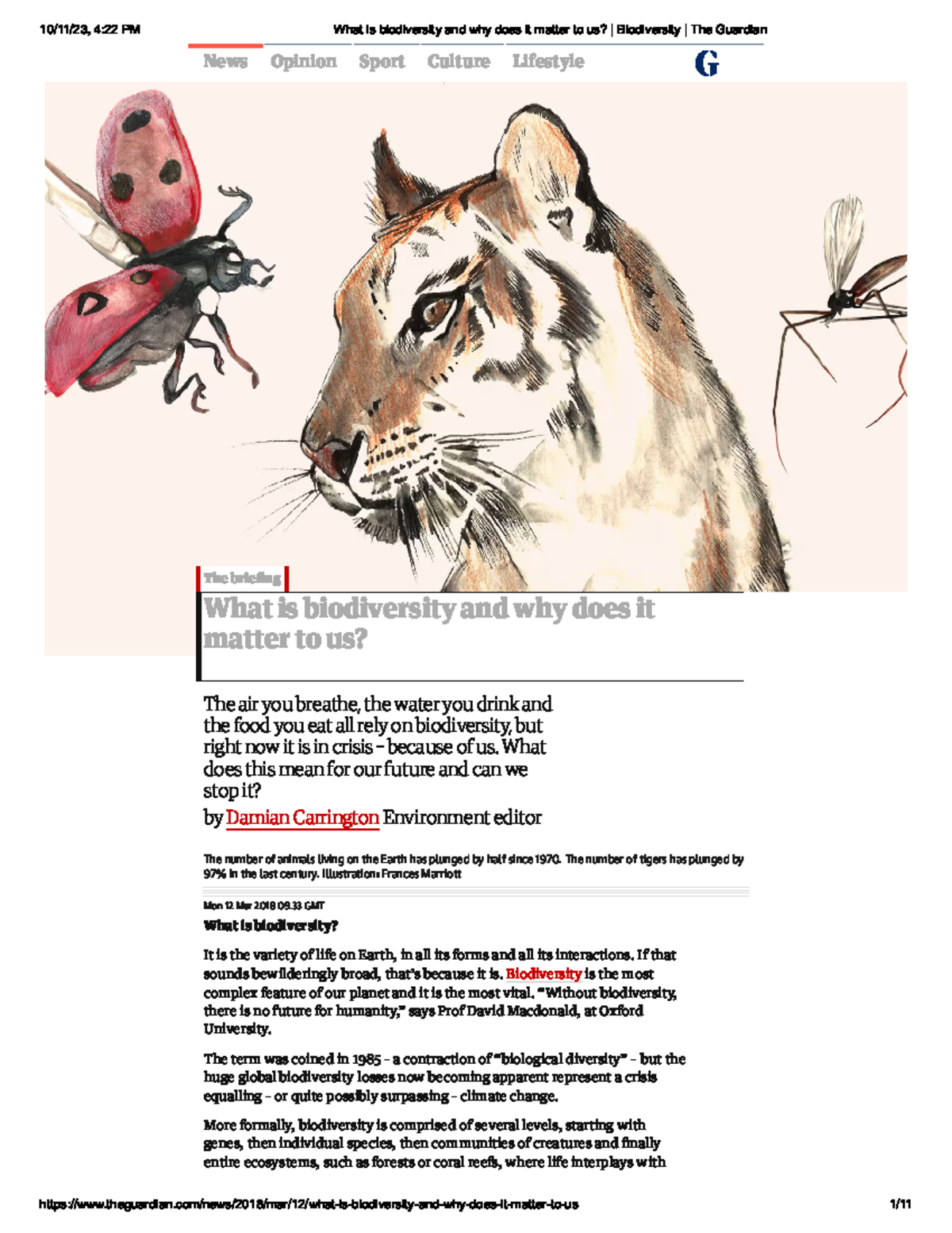 3.11r What is biodiversity and why does it matter to us The Guardian ...