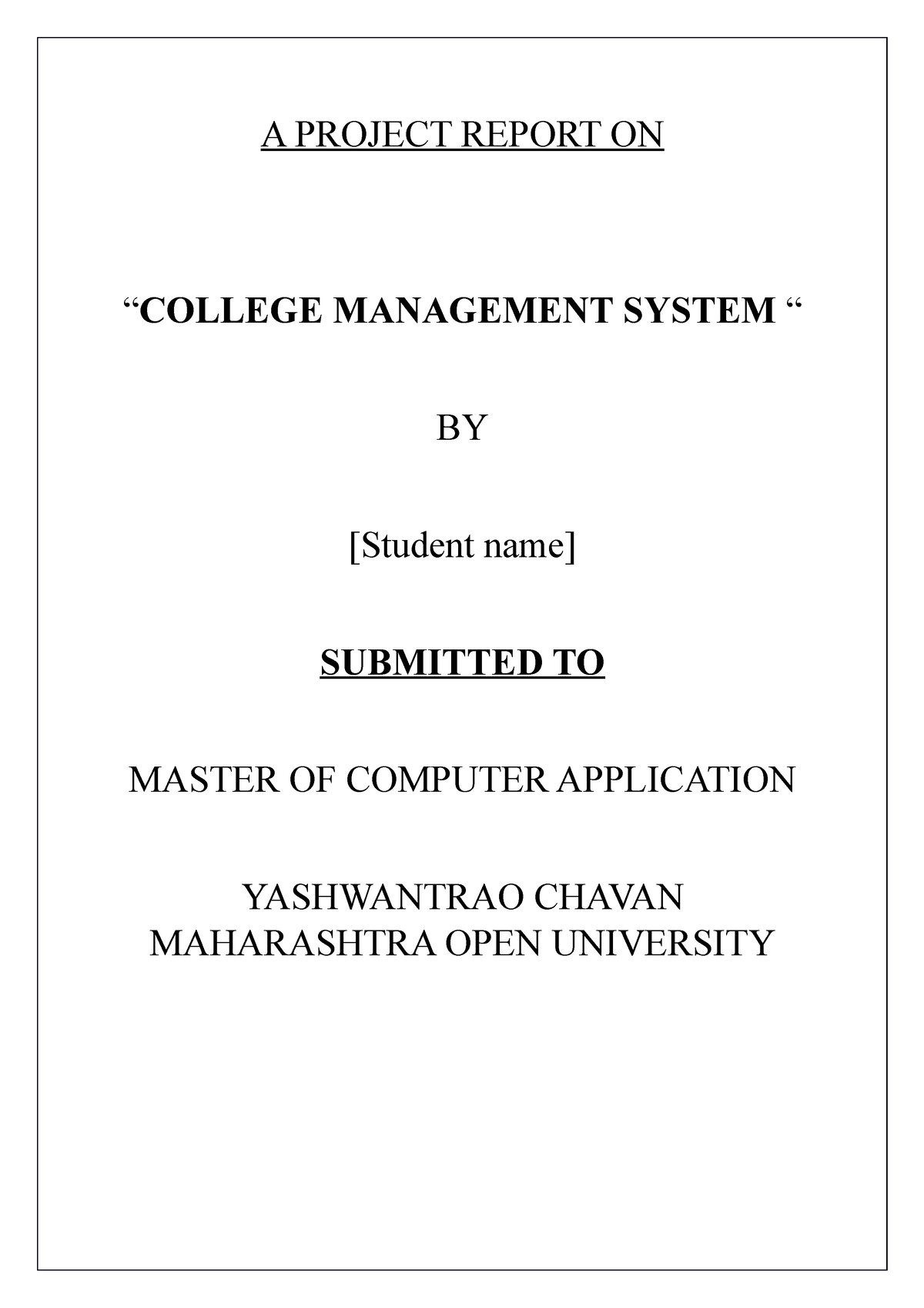 cms-report-a-project-report-on-college-management-system-by