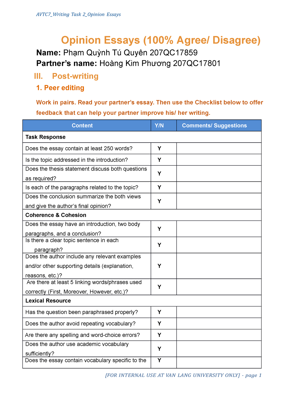 writing task 2 opinion essay ppt