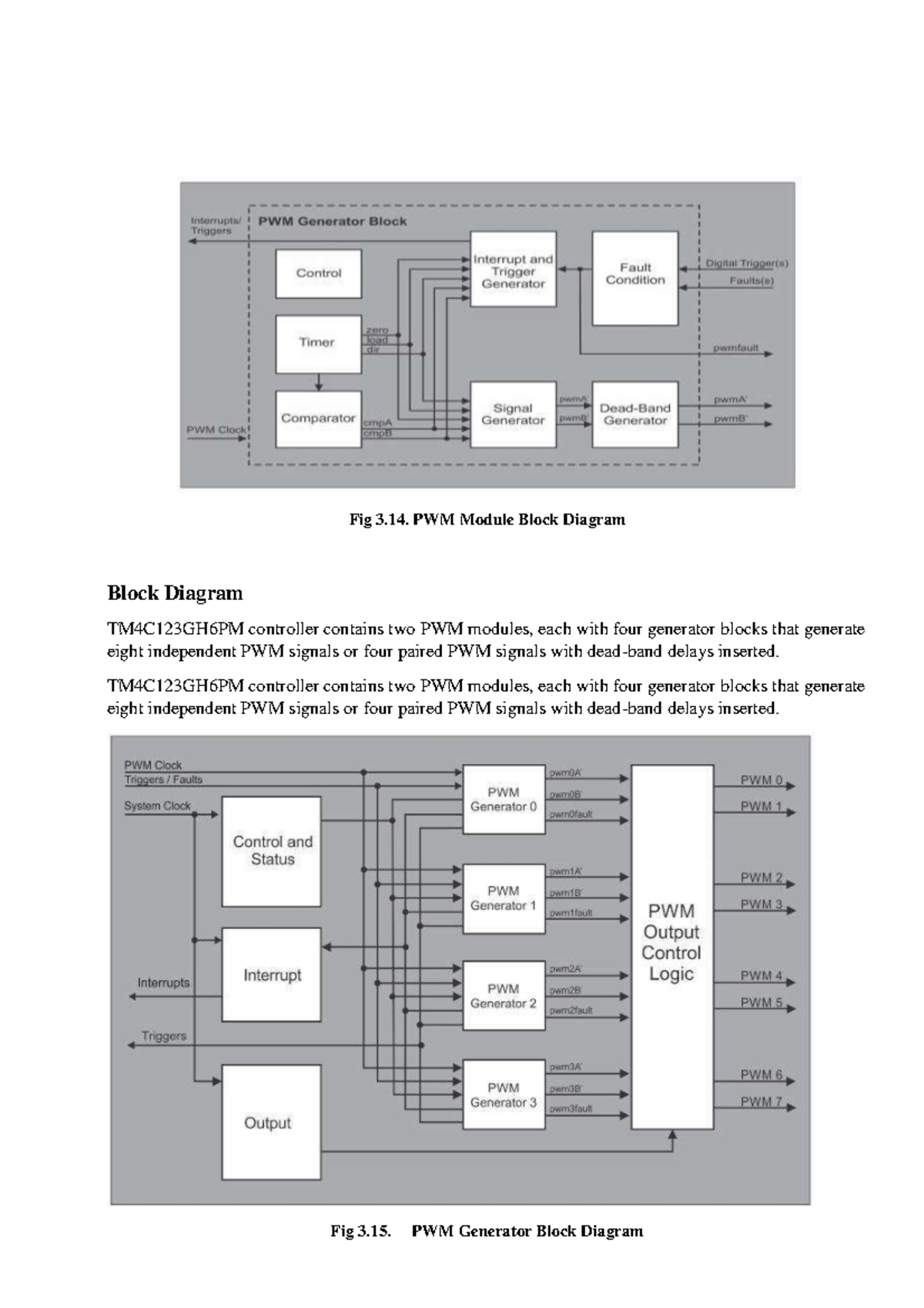 Embedded System Notes (39) Fig 3. PWM Module Block Diagram Block