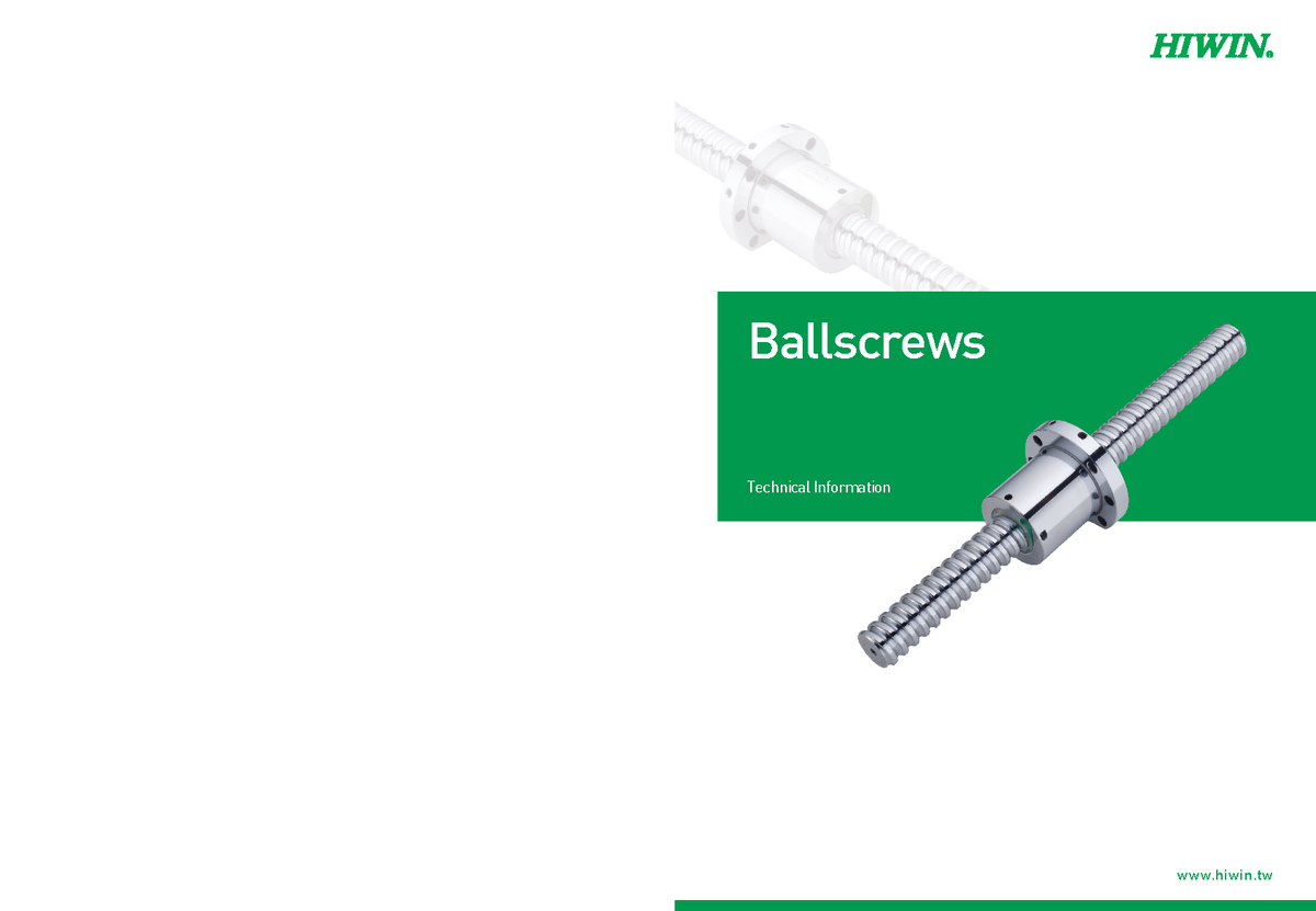 Ballscrews Vit me va Dai oc hiwin Ballscrews Technical Information