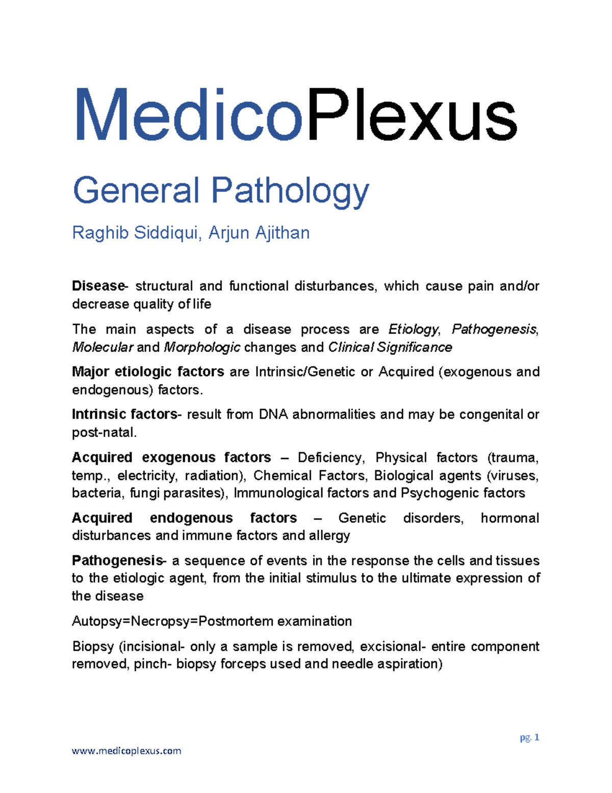 General Pathology Notes - MedicoPlexus General Pathology Raghib ...