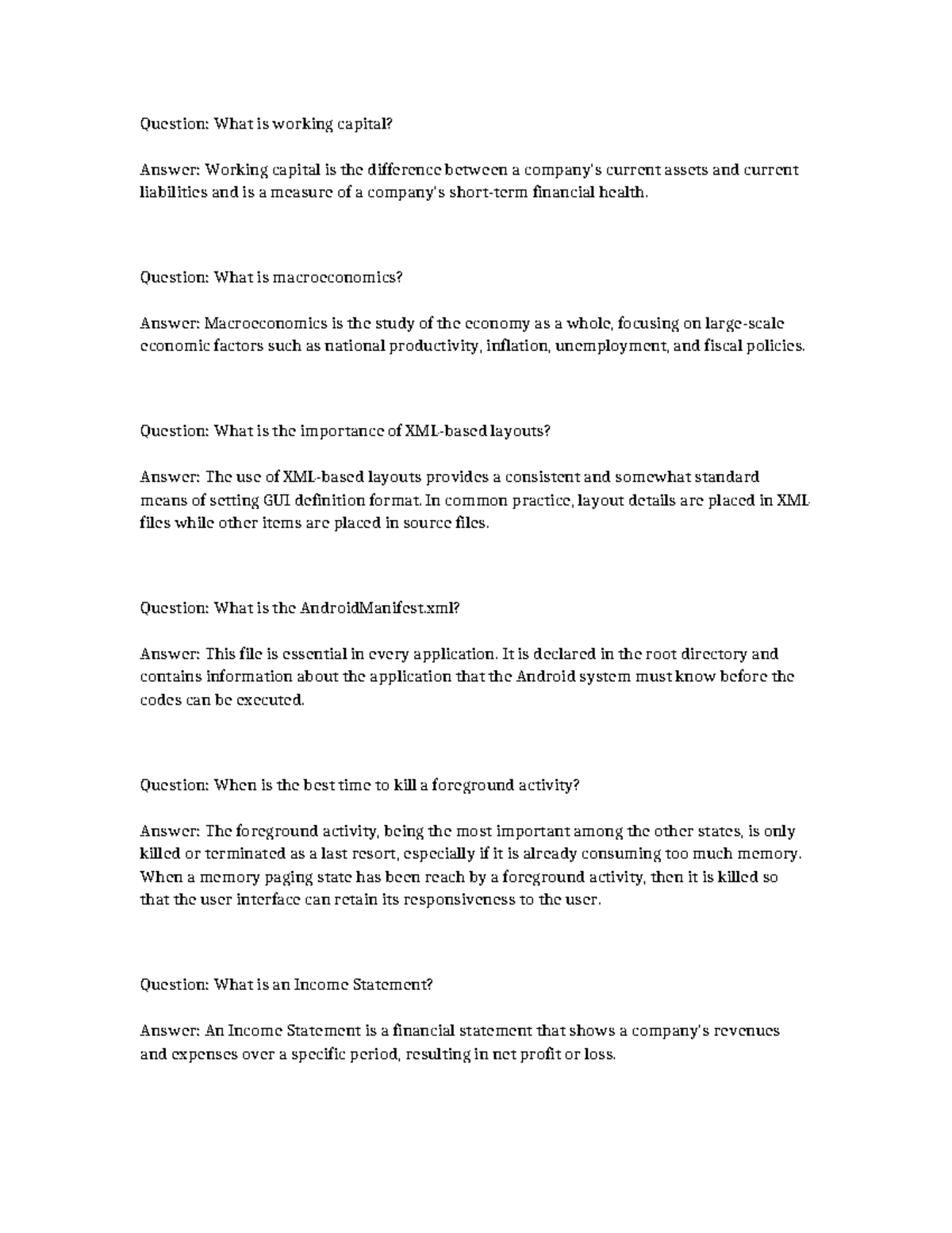 Bubba equiparate alloerotic - Question: What is working capital? Answer ...