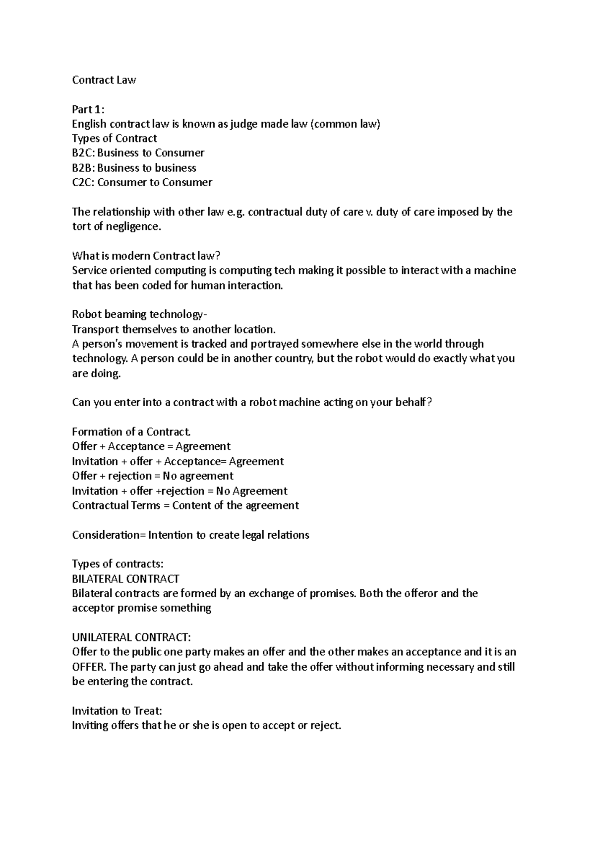 Contract Law Lecture 1 Notes From Land Law Summary Which Helped In The Exam Contract Law Contract Law Lecture 1 Notes From Land Law Summary Which Helped In The Exam Contract Law
