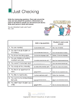 Basic 3 Workbook Unit 2 - unidad 2 - Business a. Read Mr. James’ answer ...