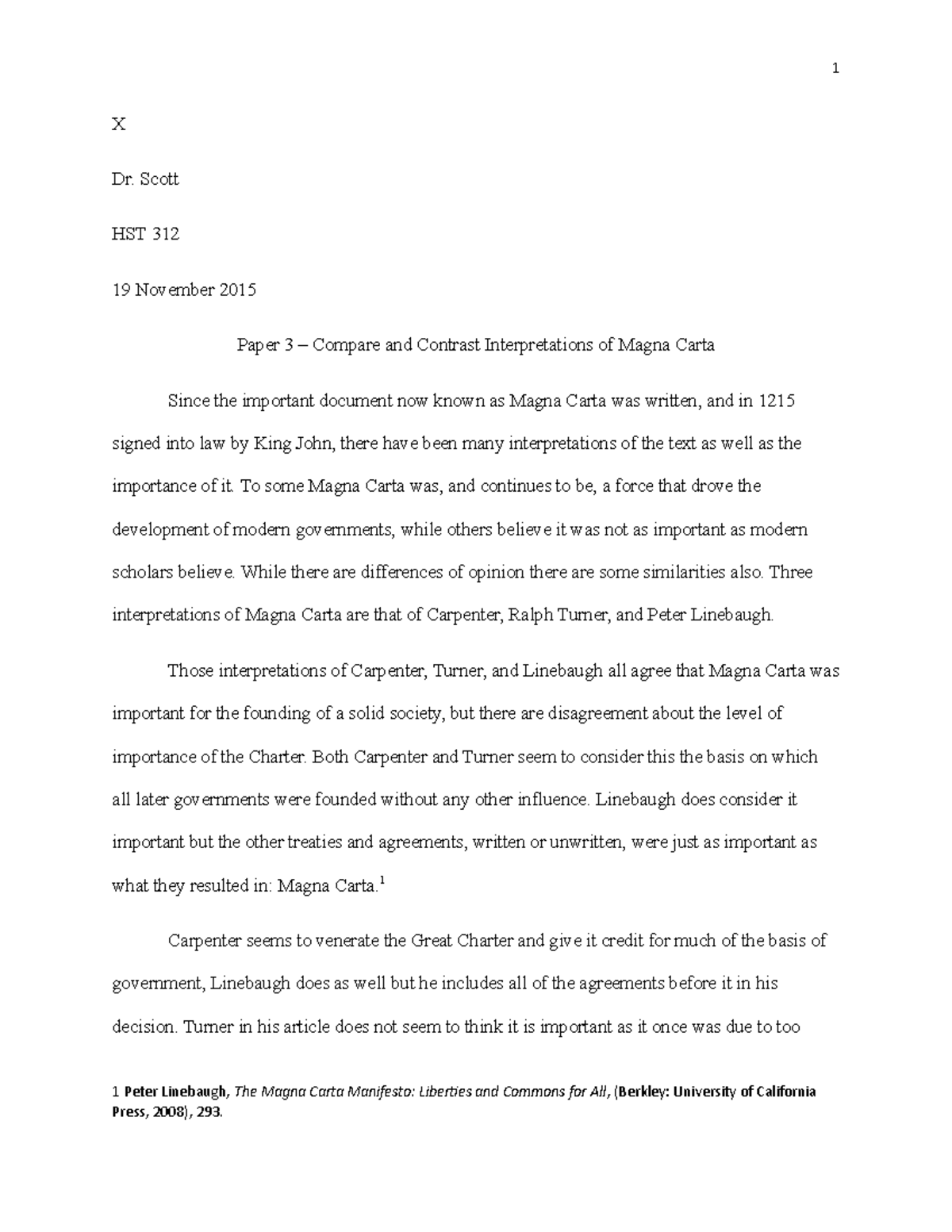HST 312 - Paper 3 - Compare and Contrast the Interpretations of Magna ...