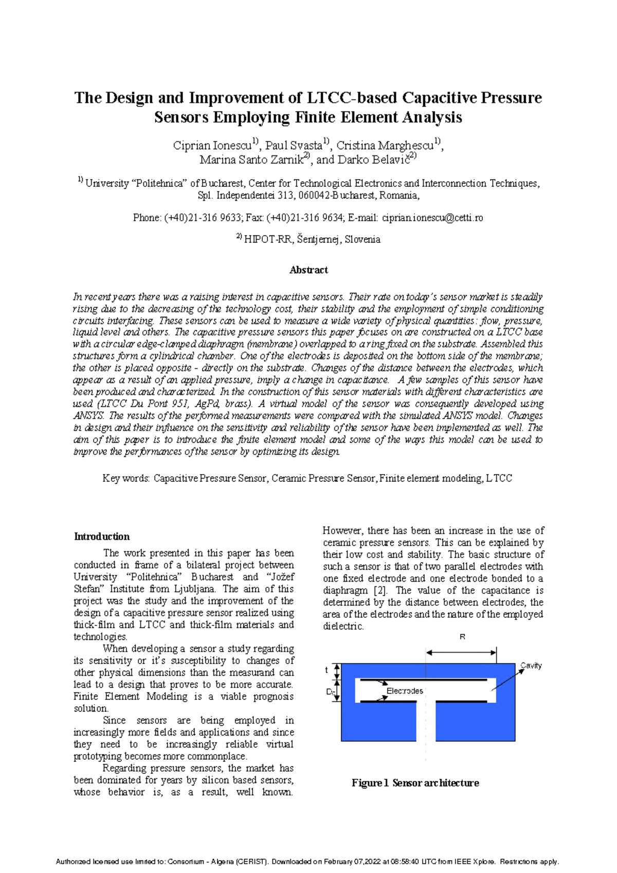 2009 Crclr (T-shpd) - MEMS sensor - The Design and Improvement of LTCC ...