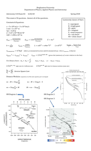 Lecture 20 Student Notes - Lecture 20 – Testing Stellar Evolution and ...