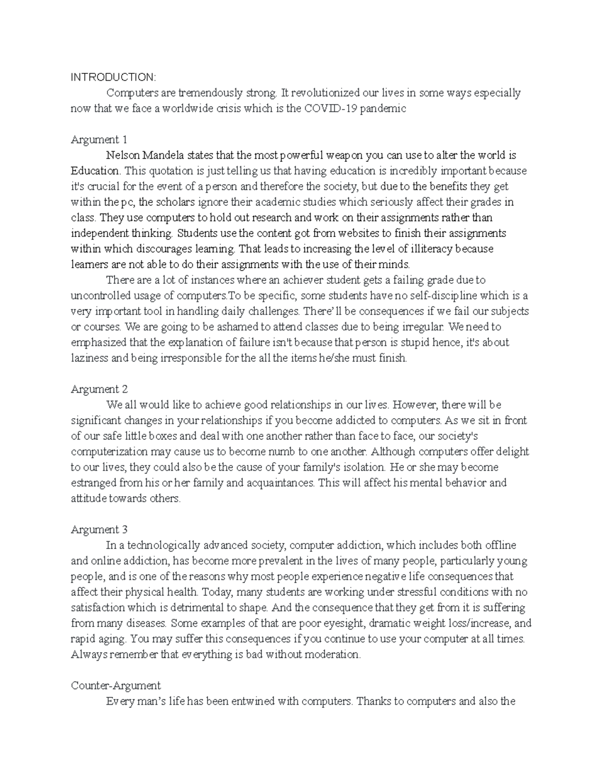 Computer - script ito hehexcs - INTRODUCTION: Computers are ...