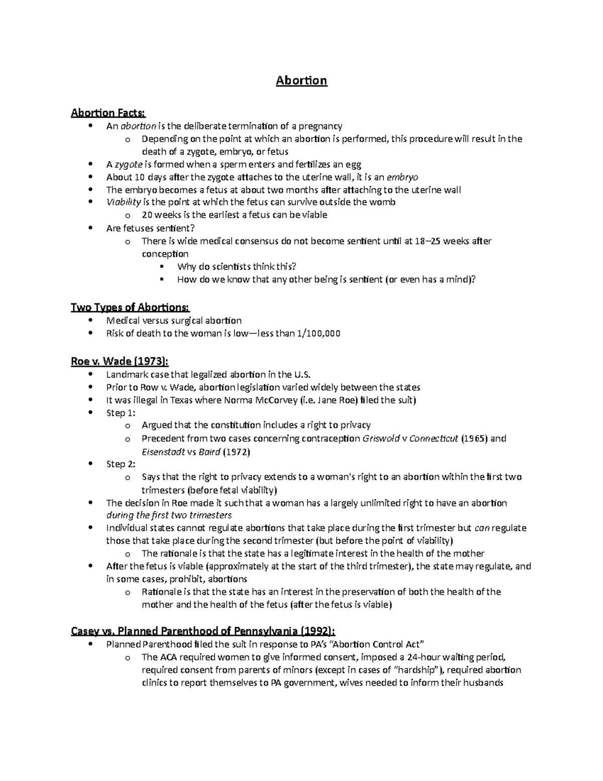 Abortion - Abortion Abortion Facts: An abortion is the deliberate ...