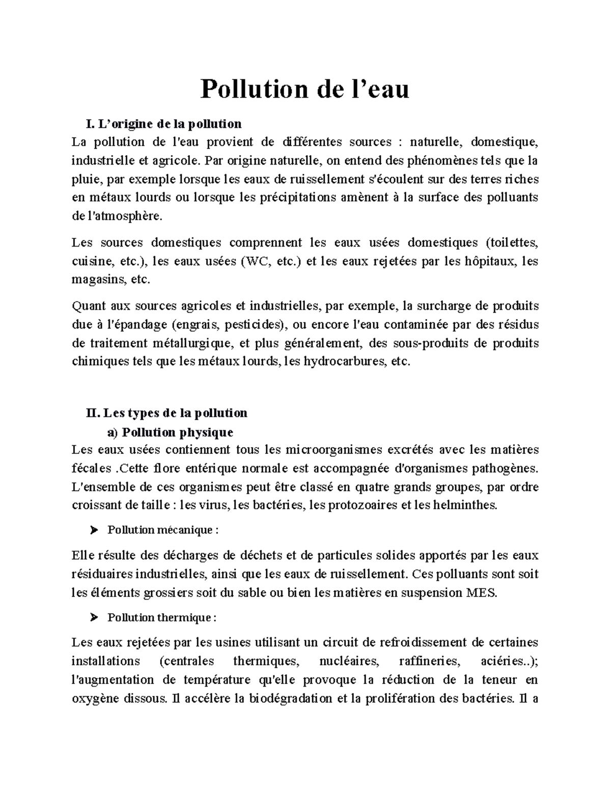 Exposé Sur La Pollution De L’Eau Pdf – FFPKG