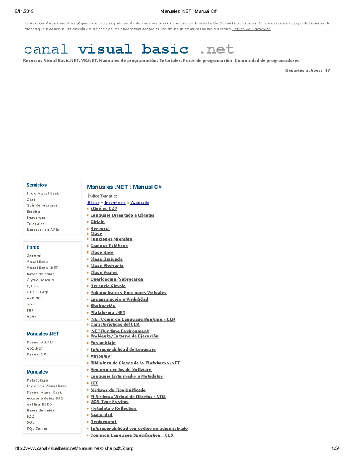 El Interfaz De Visual Basic Se Conoce Como Manual C - Manuales .NET : Manual C# - canal visual basic .net - StuDocu