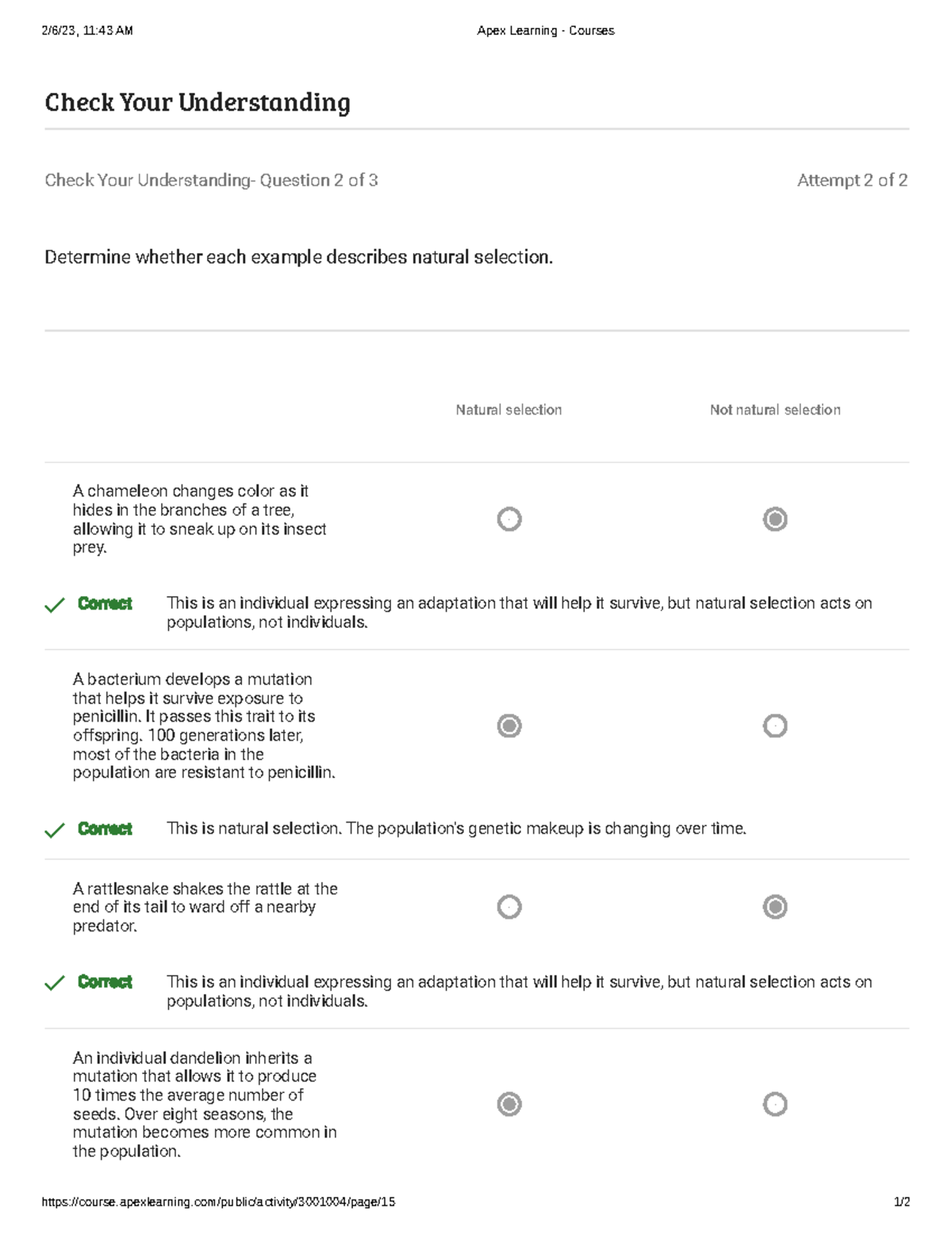 Apex Learning - Cxourses - 2/6/23, 11:43 AM Apex Learning - Courses ...
