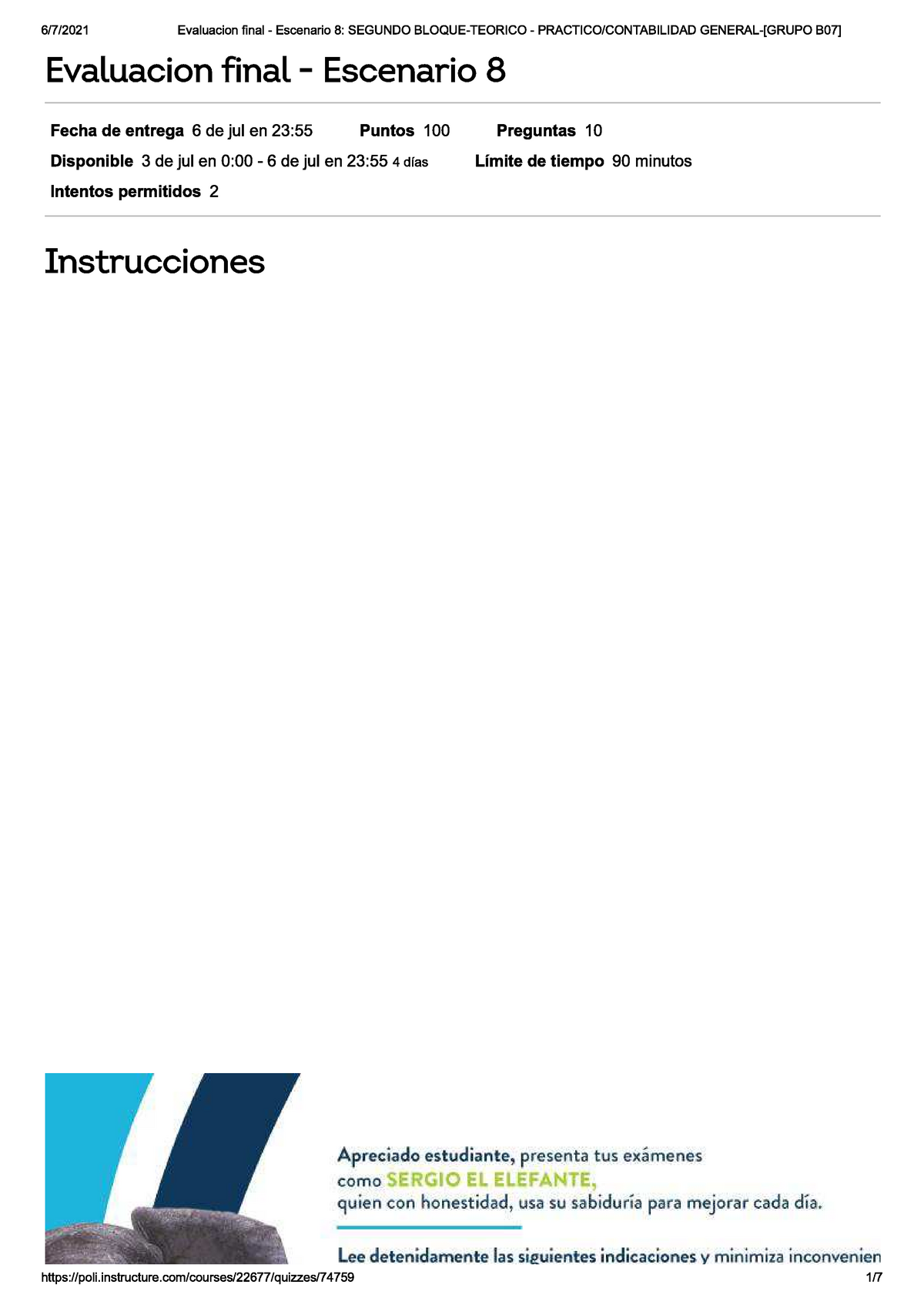 Evaluacion Final - Escenario 8 Segundo... Ctico Contabilidad General ...