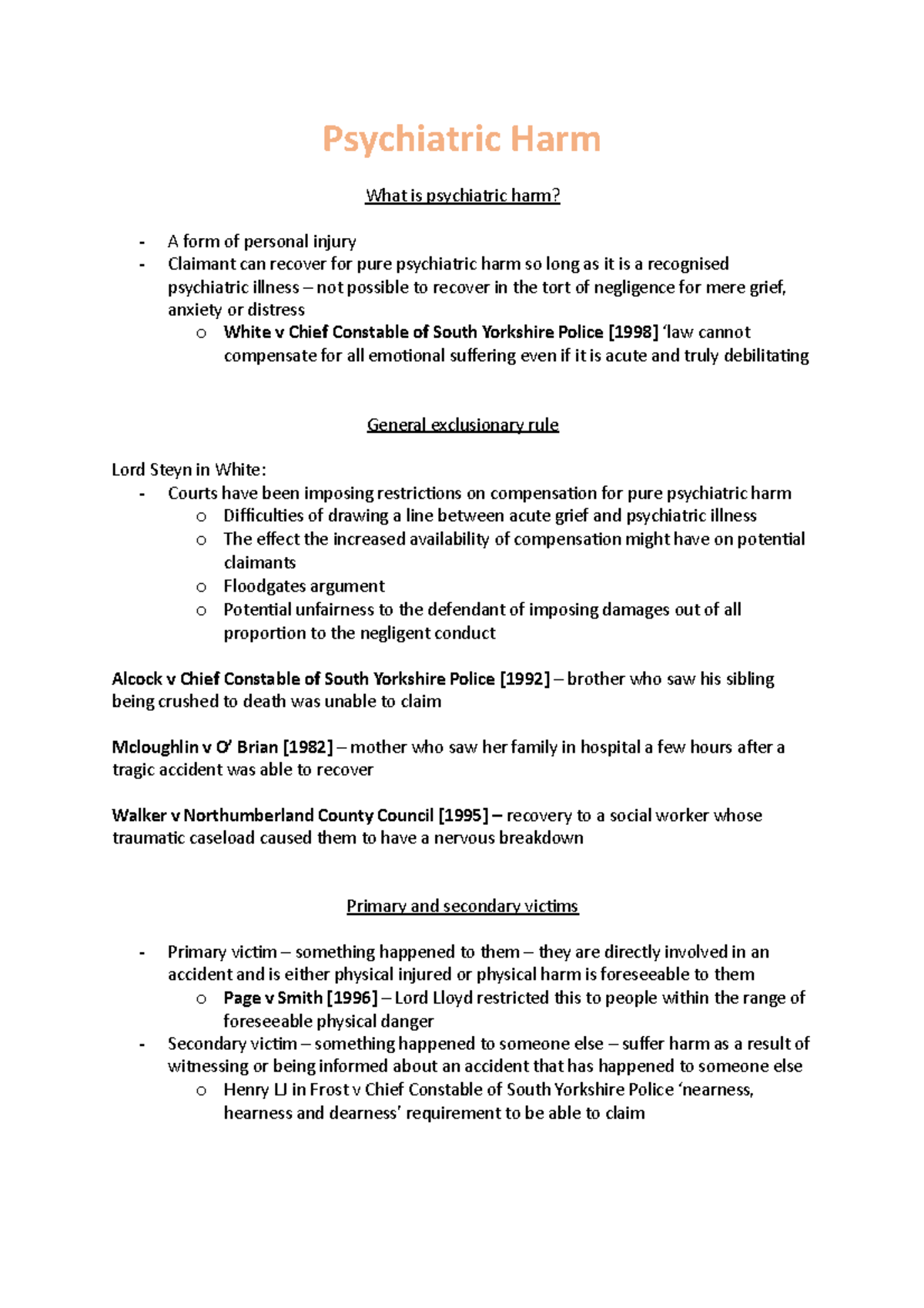 tort-law-psychiatric-harm-psychiatric-harm-what-is-psychiatric-harm