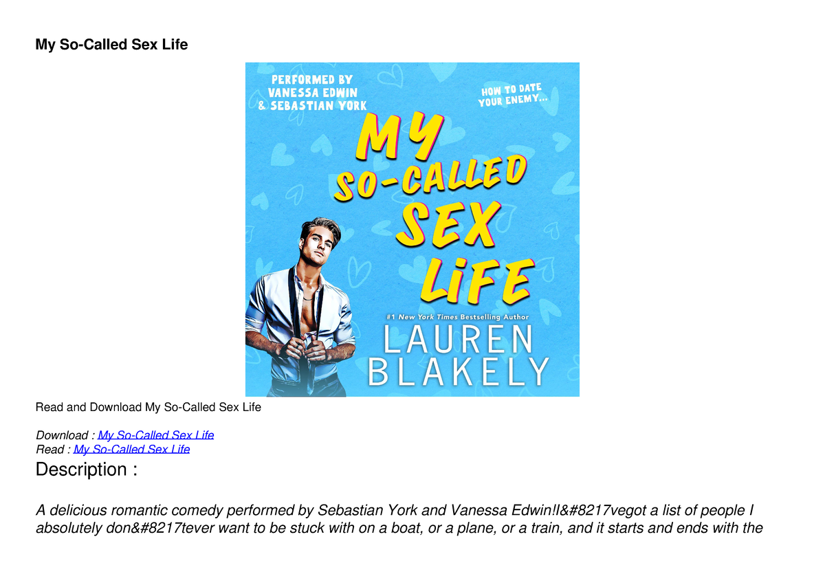 [pdf] Download My So Called Sex Life My So Called Sex Life Read And Download My So Called Sex