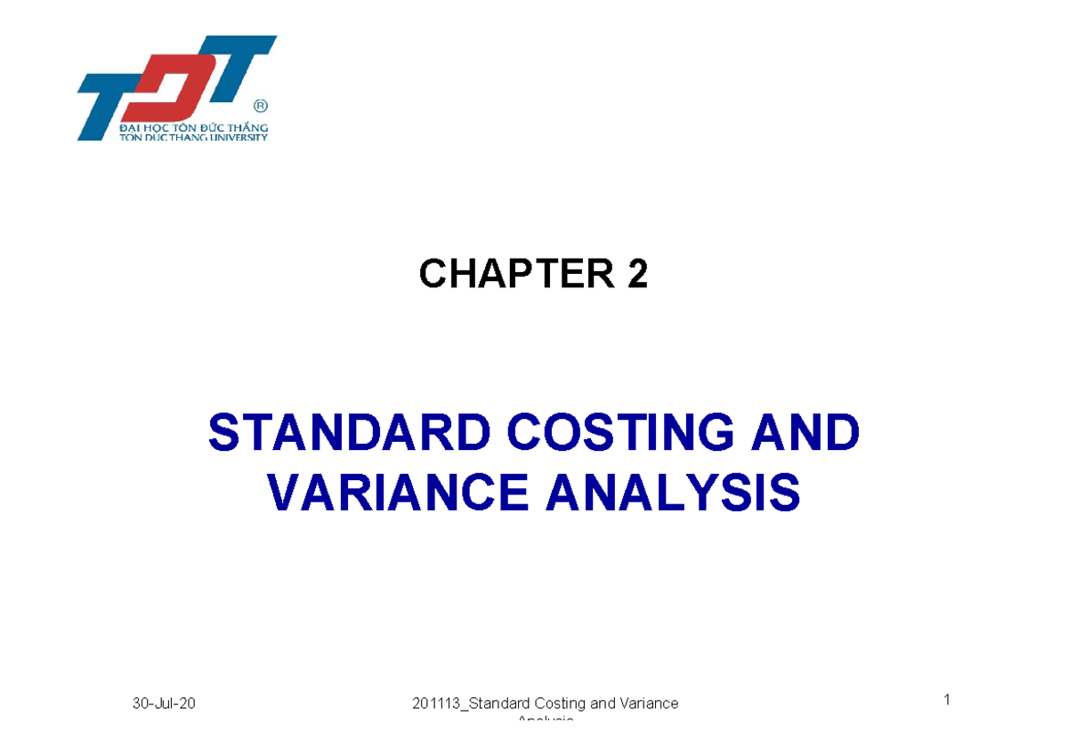 2011 13 Chapter 2 Standard Costing and Variance Analysis - CHAPTER 2 ...