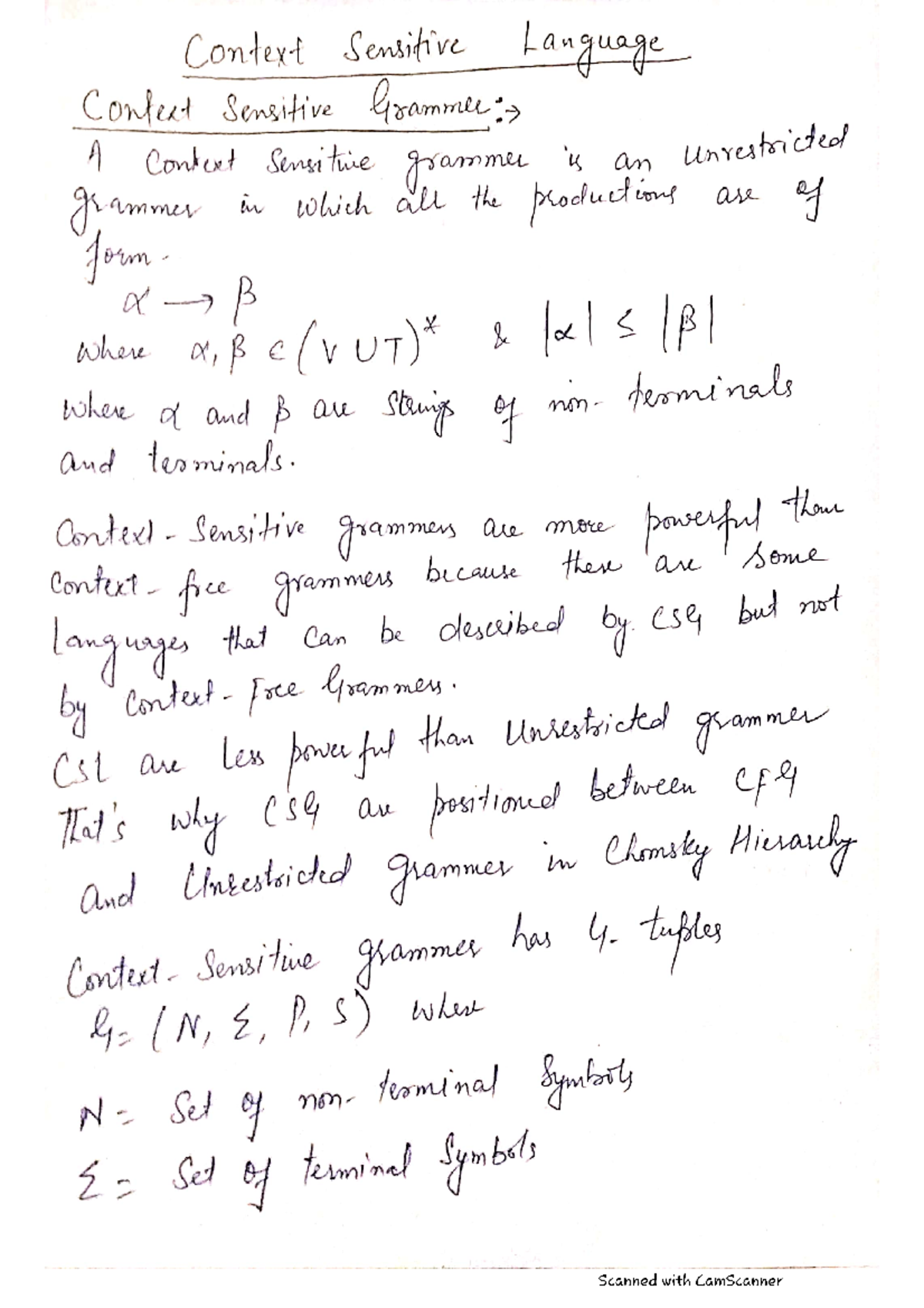 TOC UNIT 3 Notes - Be-Cse - Studocu