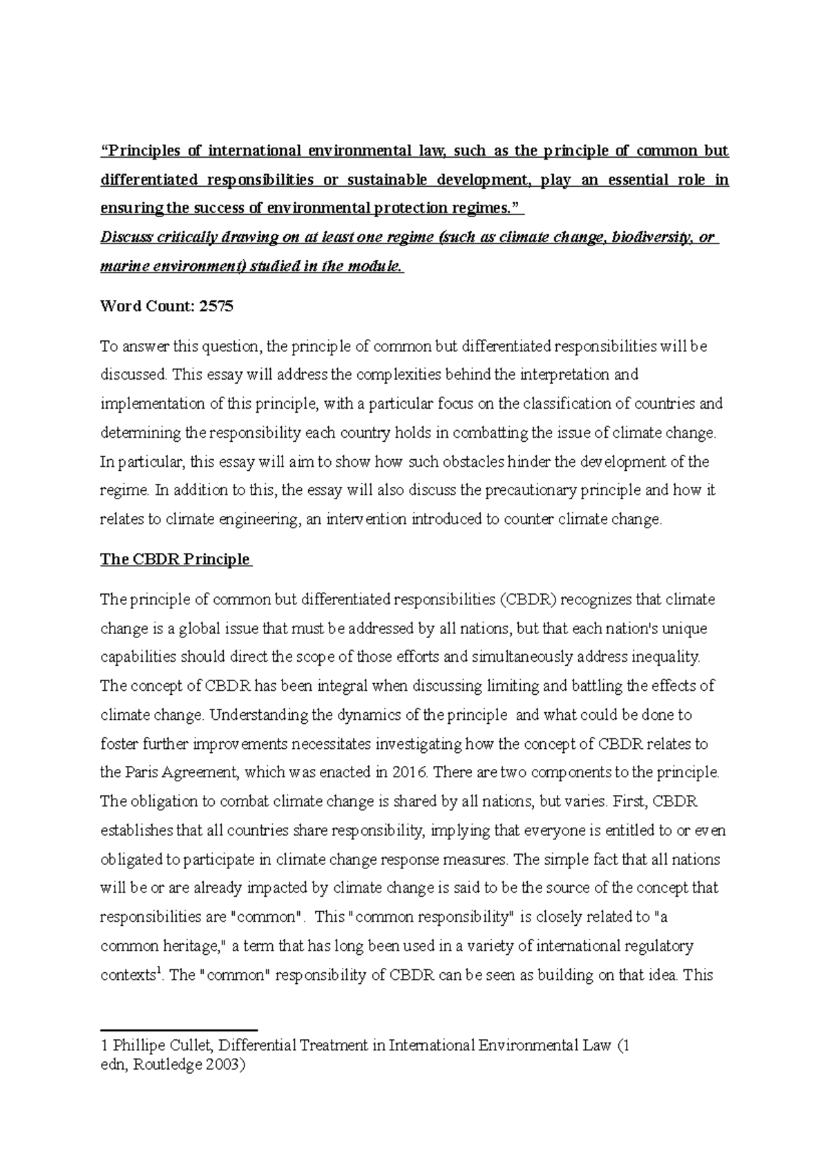 Final Draft - notes - “Principles of international environmental law ...