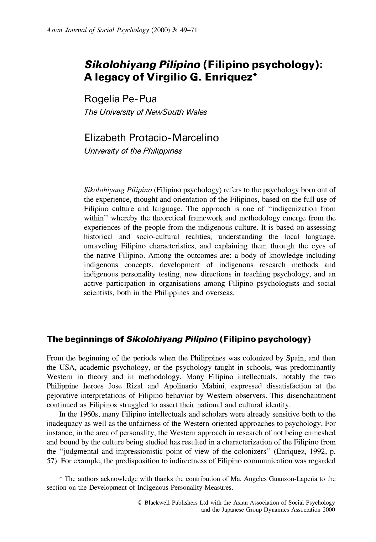 experimental psychology filipino