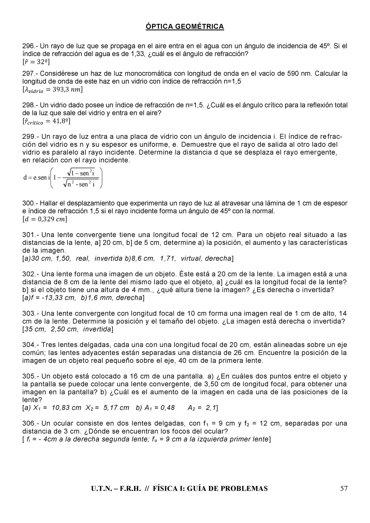 Guia 9 Fisica I Fisica Utn Studocu