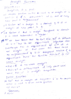 Chap 5 Exponential and Logarithmic Functions Complex Analysis - Bsc ...