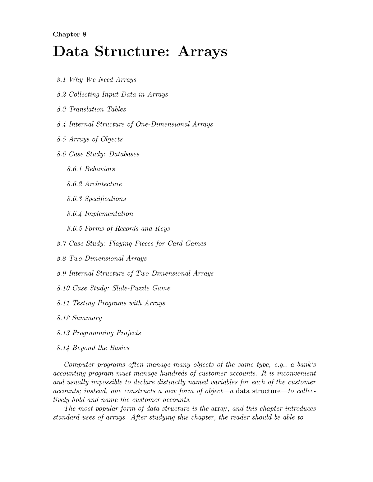 Arrays - Data Structure Chapater 2 - Chapter 8 Data Structure: Arrays 8 ...