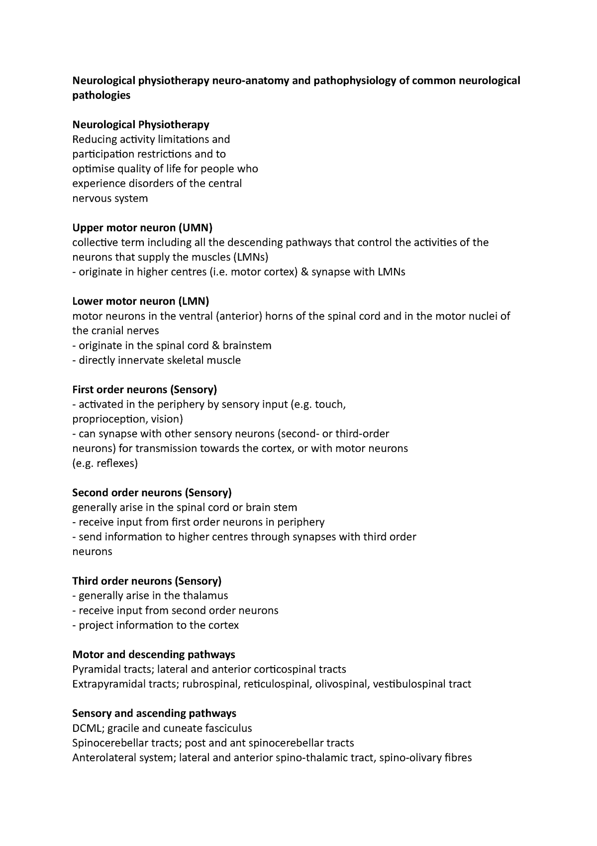 neuro physiotherapy dissertation topics