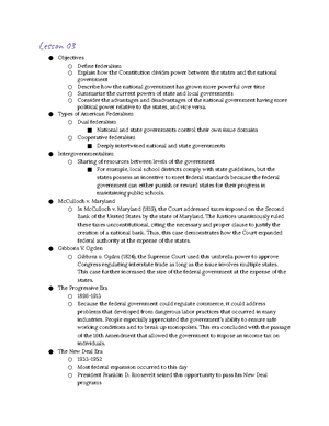 Lesson 6 Notes- Bureacracy - Chapter 7 Notes- Bureaucracy Federal ...