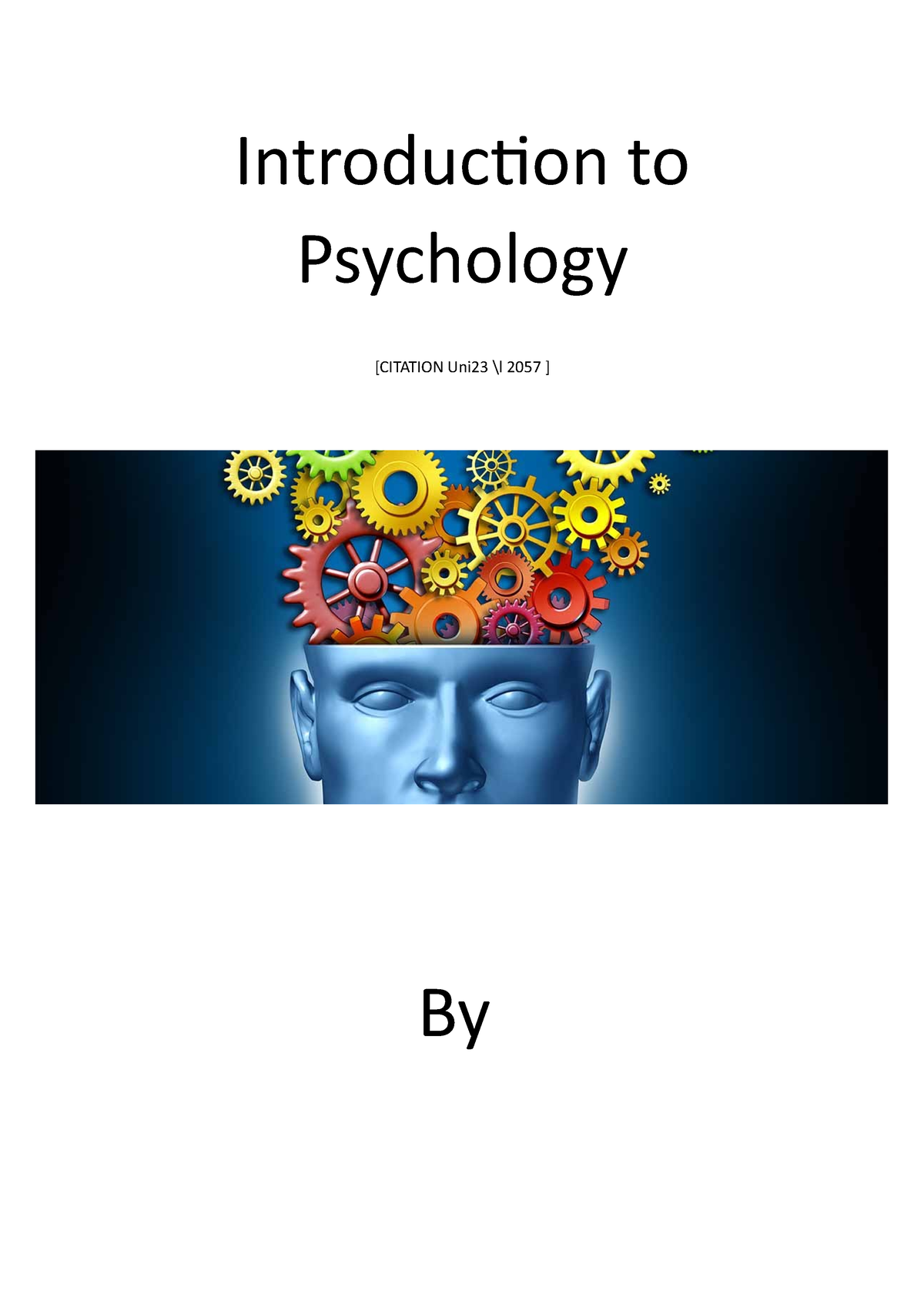 introduction to psychology course assignments