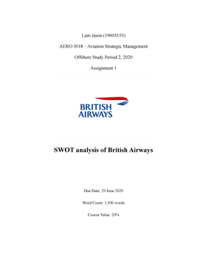 british airways strengths and weaknesses