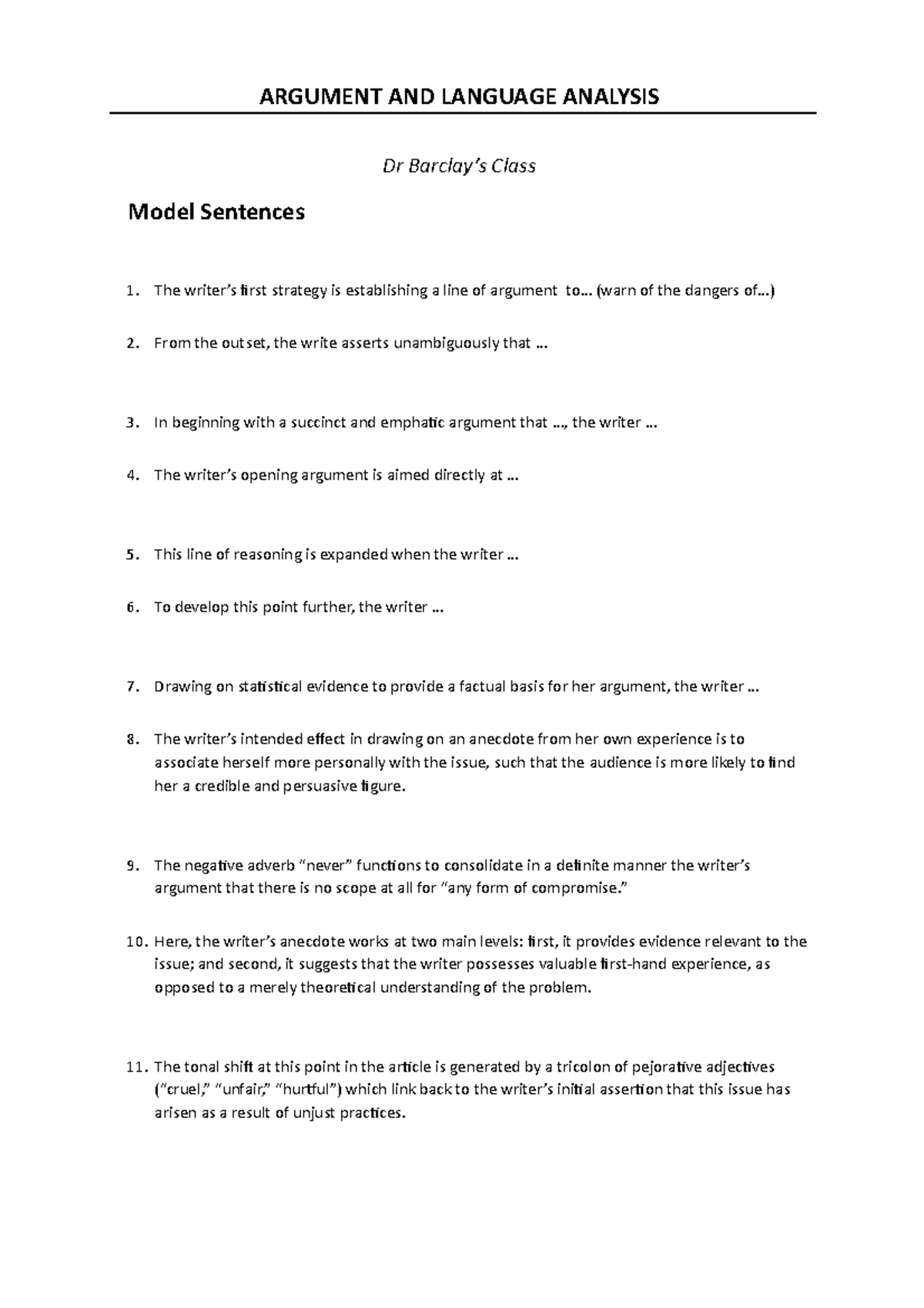 language dive model argument essay main claim note catcher