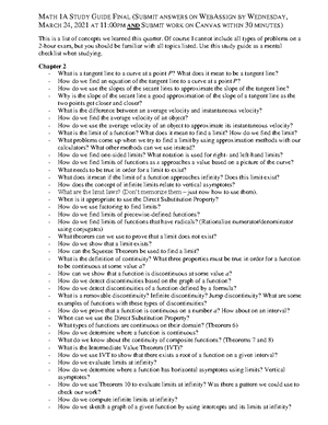Review Problems and Answers - Math 3A Review Final next Wed. 1-pr Hr(E+ ...