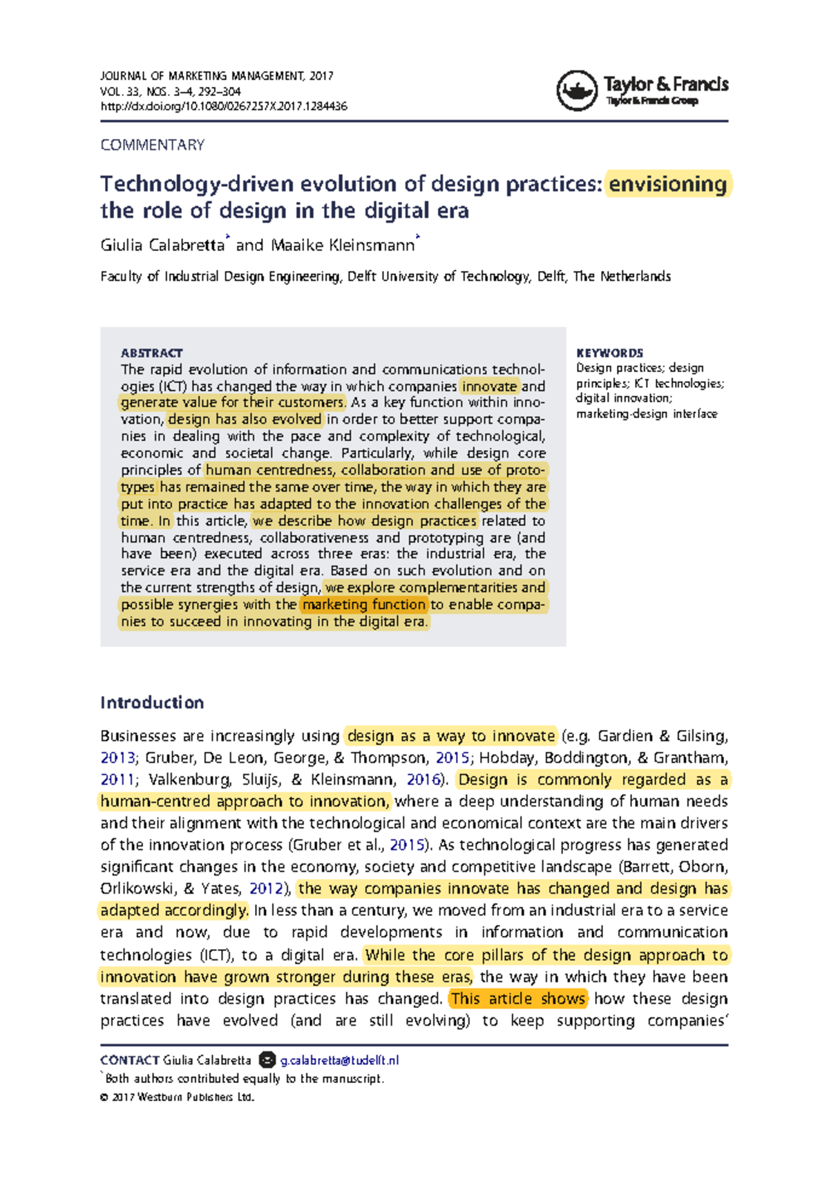 Technologydrivendesignprocess - COMMENTARY Technology-driven evolution ...