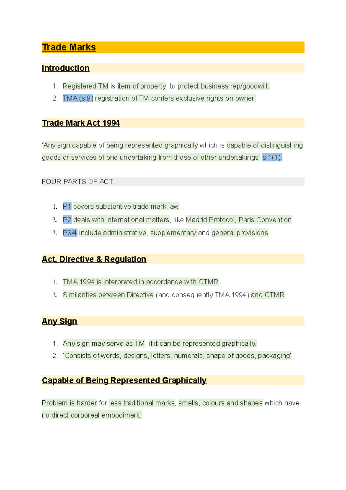 Trade Marks - Structures notes. - Trade Marks Introduction Registered ...