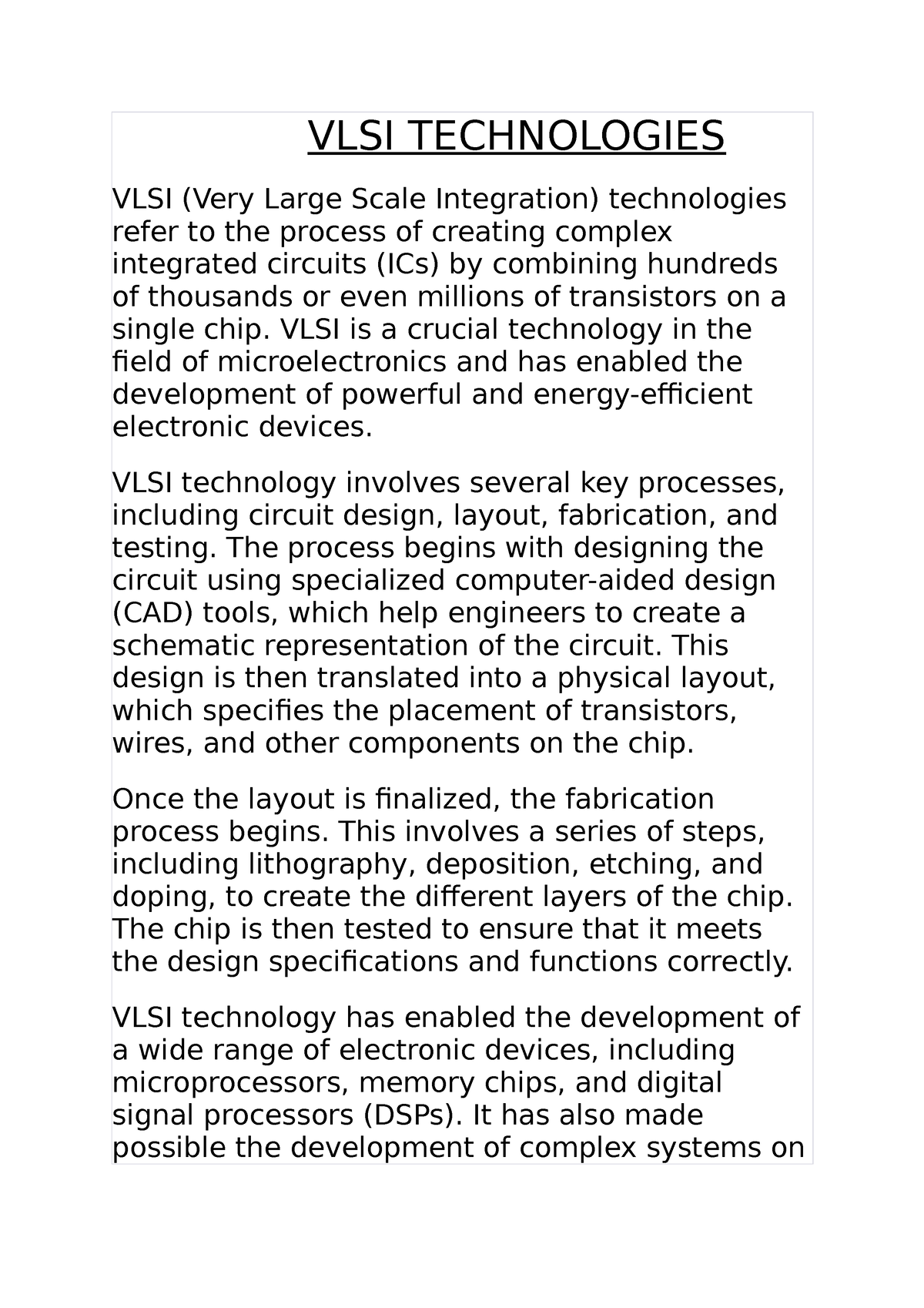 research paper topics on vlsi