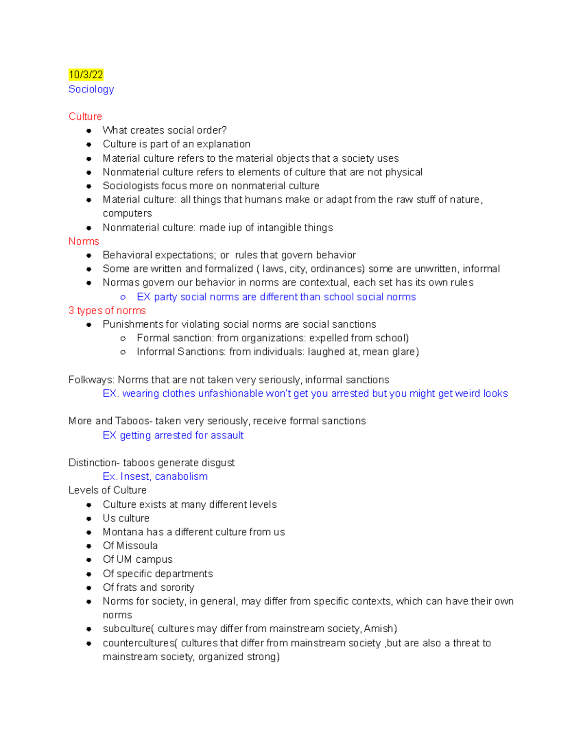 Untitled document-7 - notes on articles we've read - 10/3/ Sociology ...