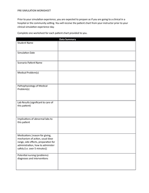 Labetalol Med card SIM - Pre assignment for Simulation Experience