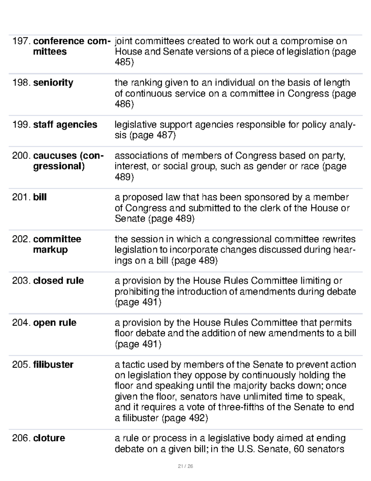 Pol 1013 Part6 notes conference com mittees joint committees