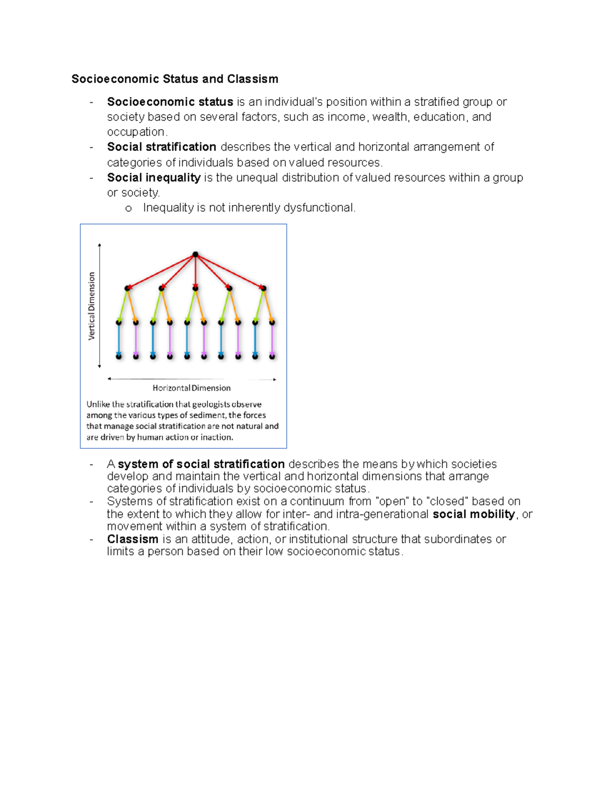 CH 9 Sources of Diversity Social Stratification Socioeconomic