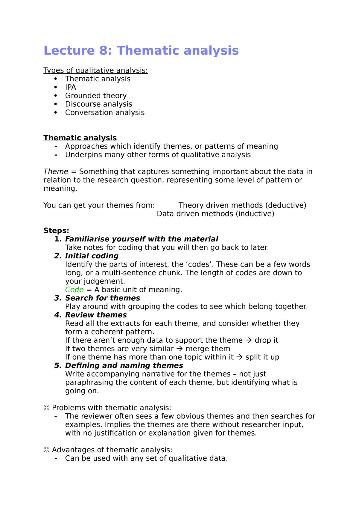 lecture-8-thematic-analysis-lecture-8-thematic-analysis-types-of