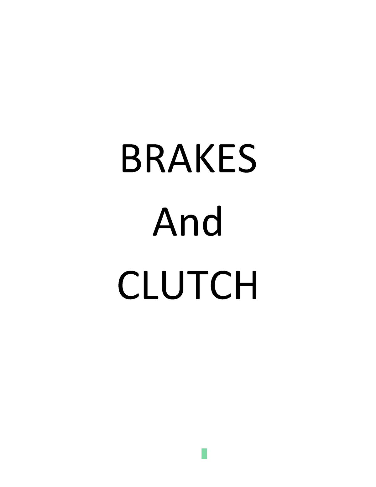 BrakesAND Clutch To help other's Basic Mechanical Engineering